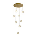 Cascade Crystal Globe Staircase Chandelier Long Luxury Modern Chandelier