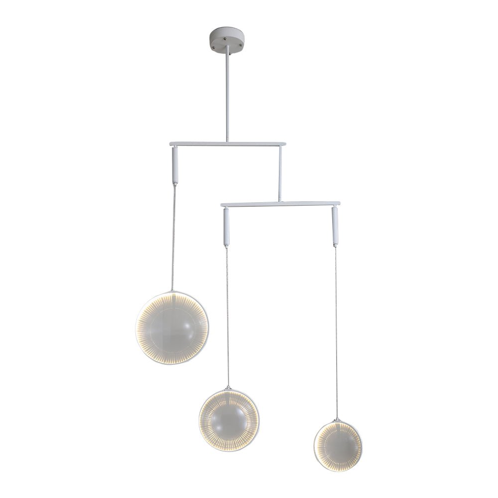 Bubble White Ring LED Chandelier Modern Mobile Chandelier 3, 6 or 9 Light