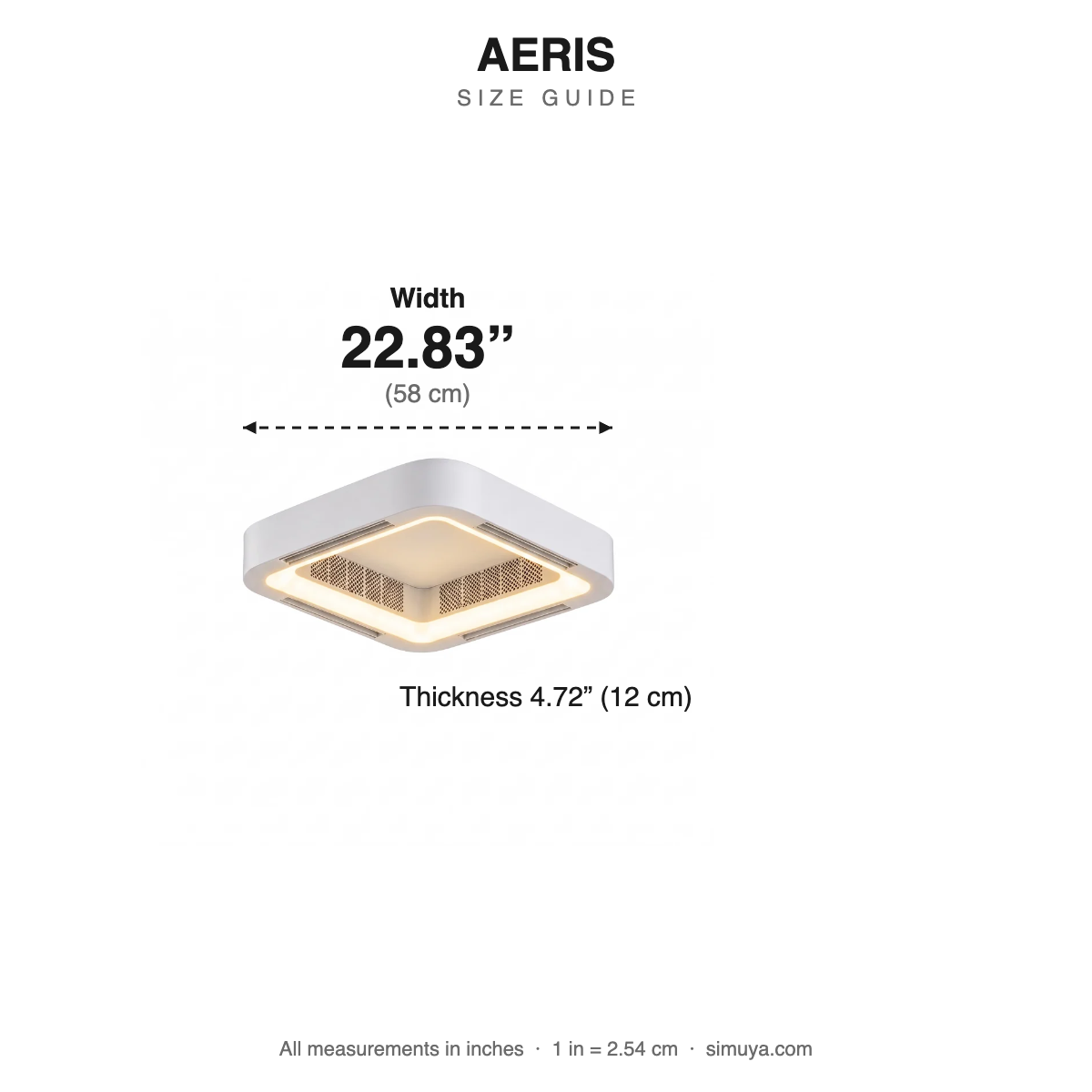 Aeris Modern Smart Luxury Designer Home size guide with dimensions