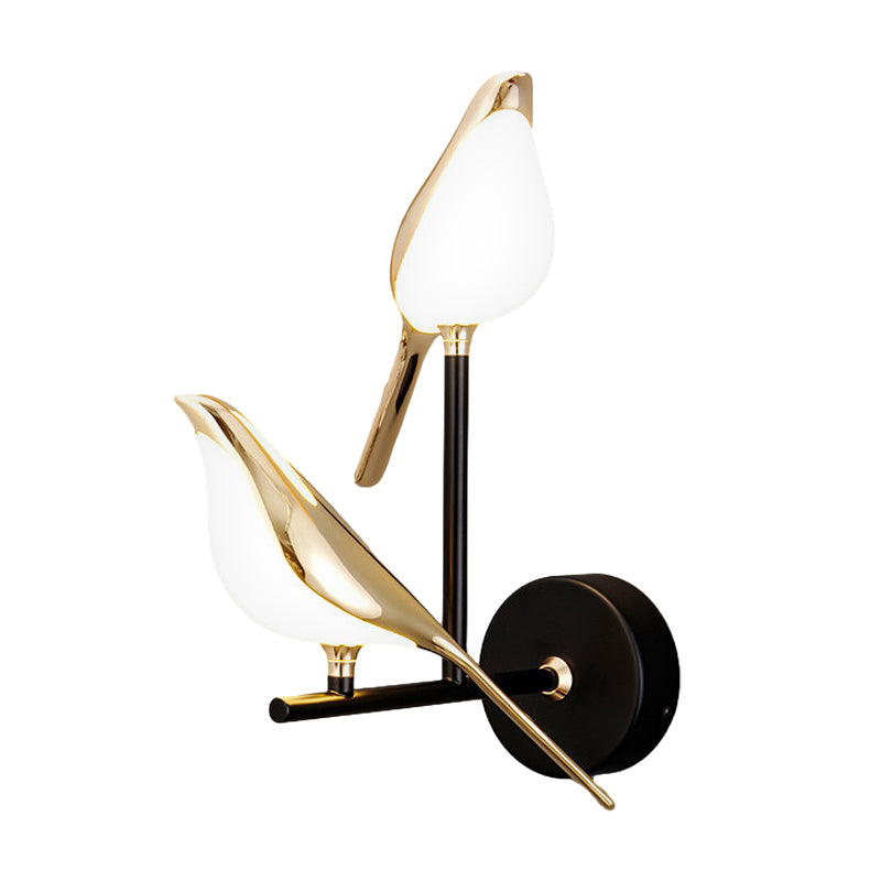 Wren Bird Wall Light Nordic LED Wall Sconce with Glass Globe
