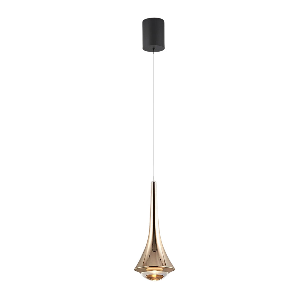 Cono Mini Cone Pendant Light Modern Aluminum and Glass Hanging Light for Dining Rooms