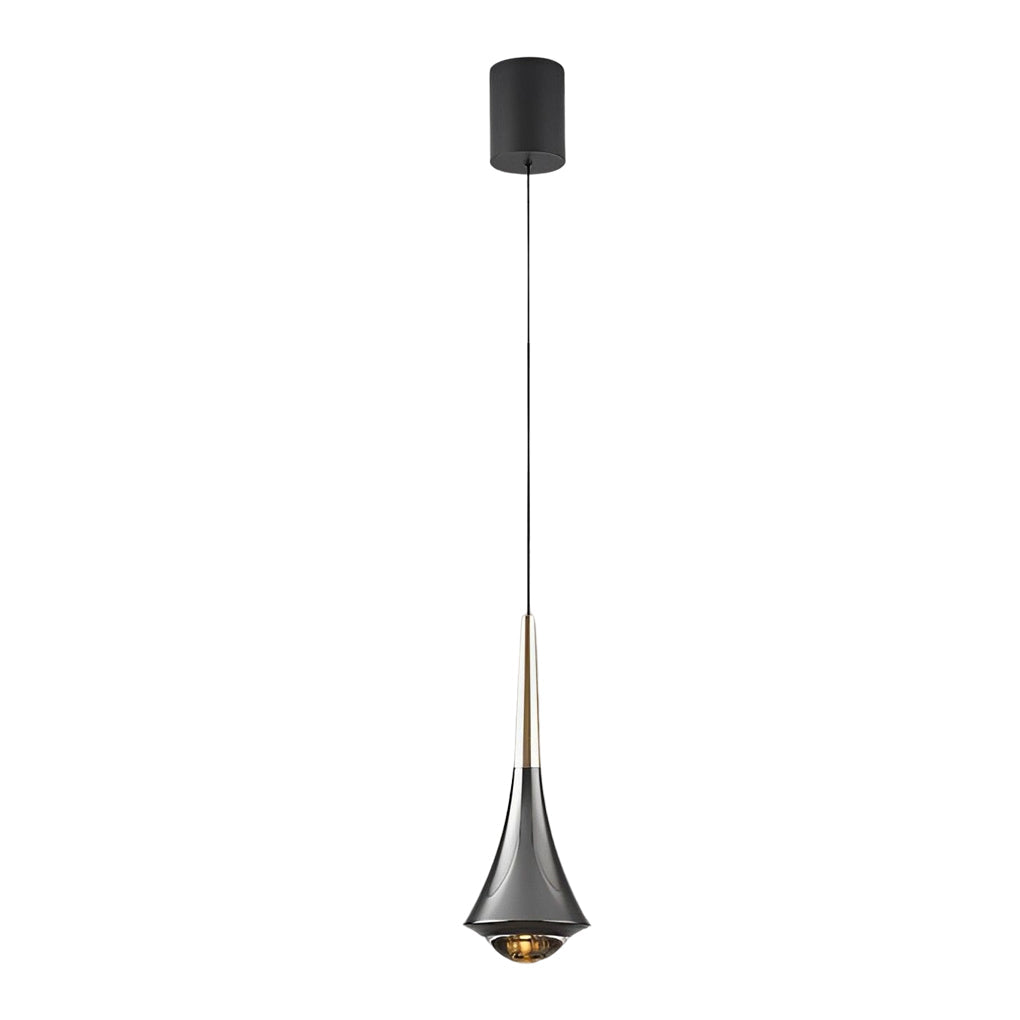 Cono Mini Cone Pendant Light Modern Aluminum and Glass Hanging Light for Dining Rooms