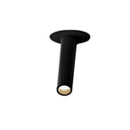 Spire black led surface spotlight cylindrical modern