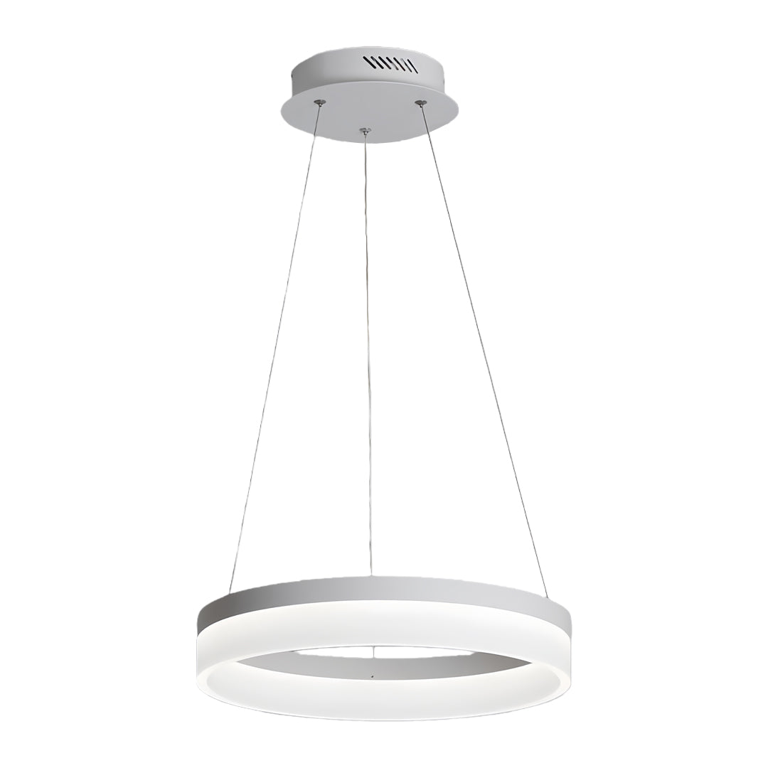 Loop black ring pendant light angle view