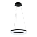 Loop black ring pendant light led studio view