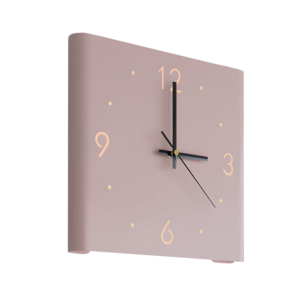 Tempo Backlit Wall Clock Lamp Modern Silent LED Clock Light with USB Charging