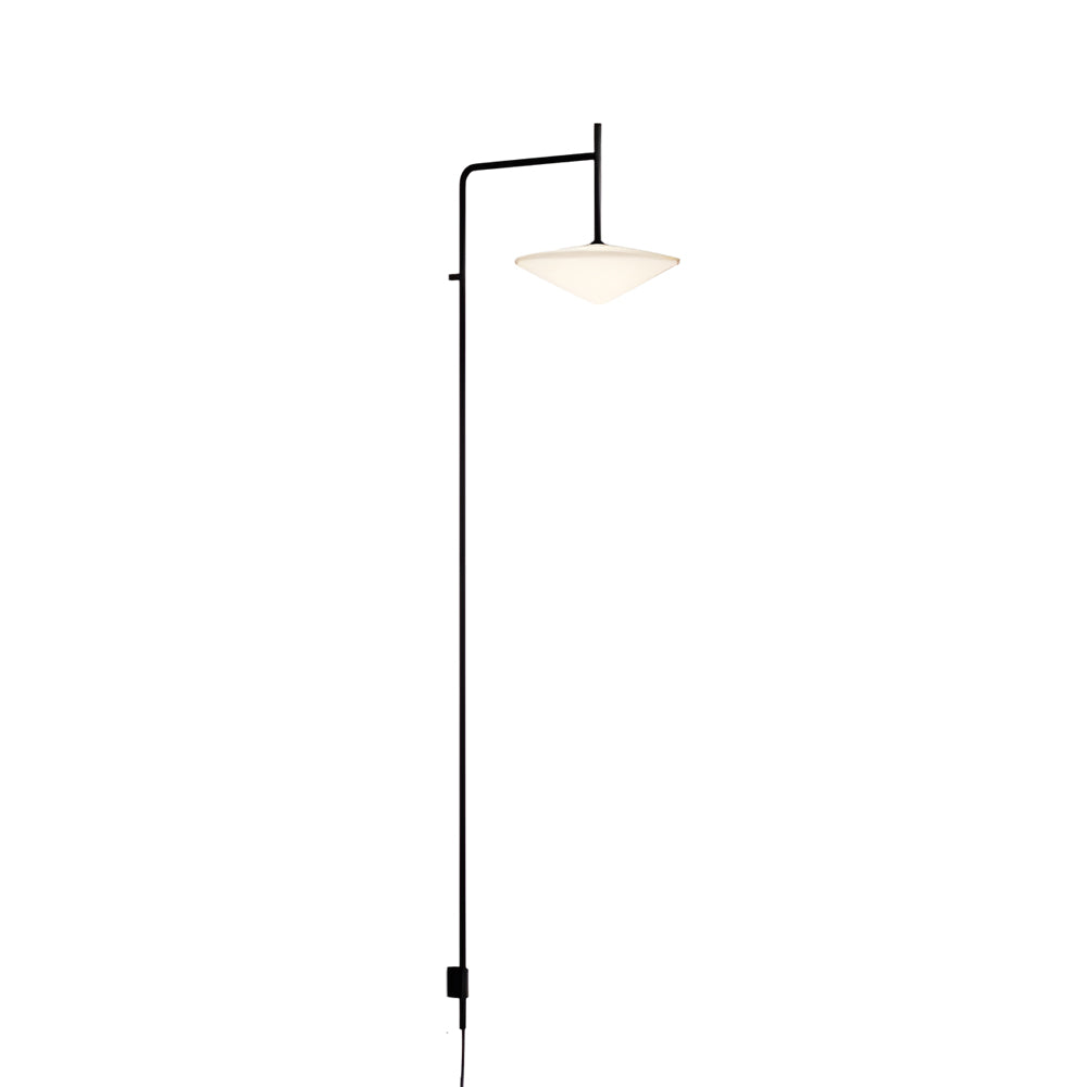 Nova Swing Arm Wall Lamp Modern Plug-In or Hardwired Wall Sconce with Glass Shade