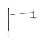 Nova Swing Arm Wall Lamp Modern Plug-In or Hardwired Wall Sconce with Glass Shade