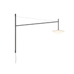 Nova Swing Arm Wall Lamp Modern Plug-In or Hardwired Wall Sconce with Glass Shade