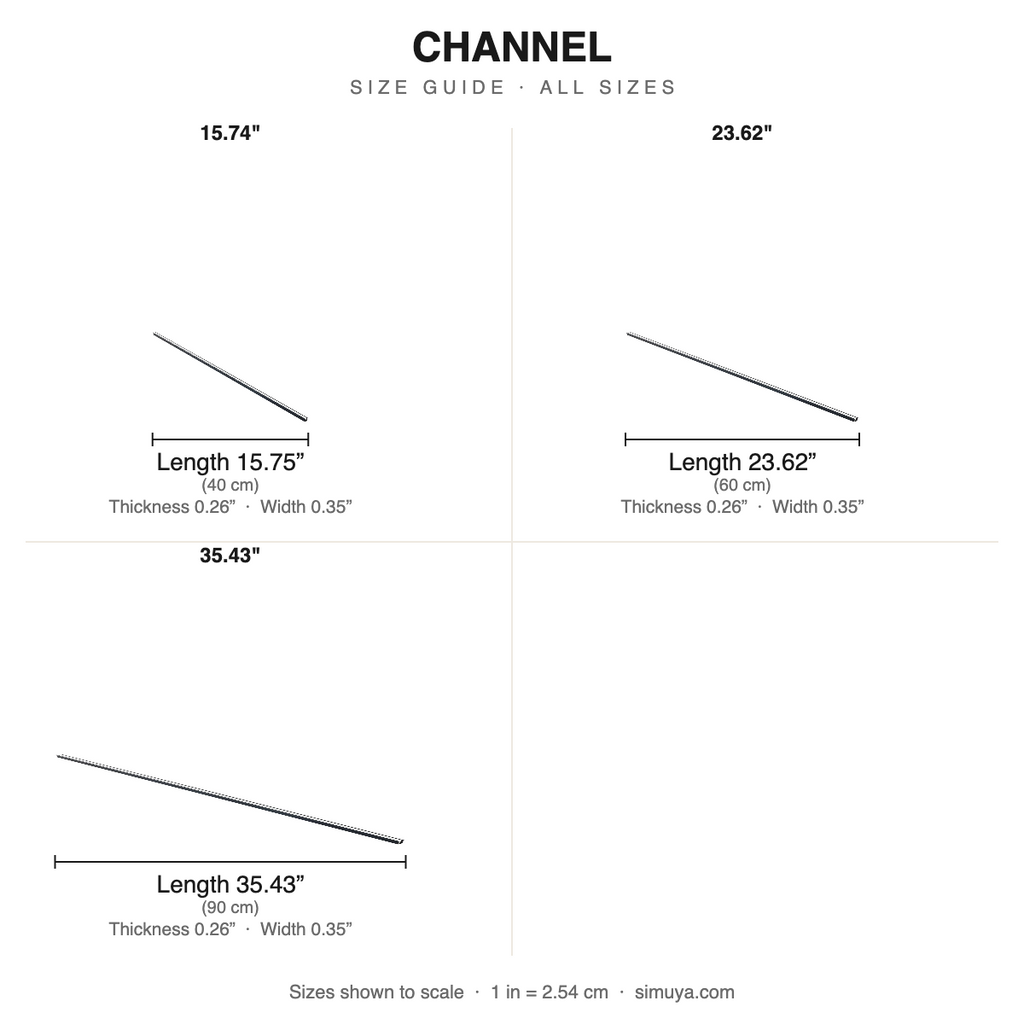Channel Recessed LED Strip Light Waterproof size chart all sizes with dimensions