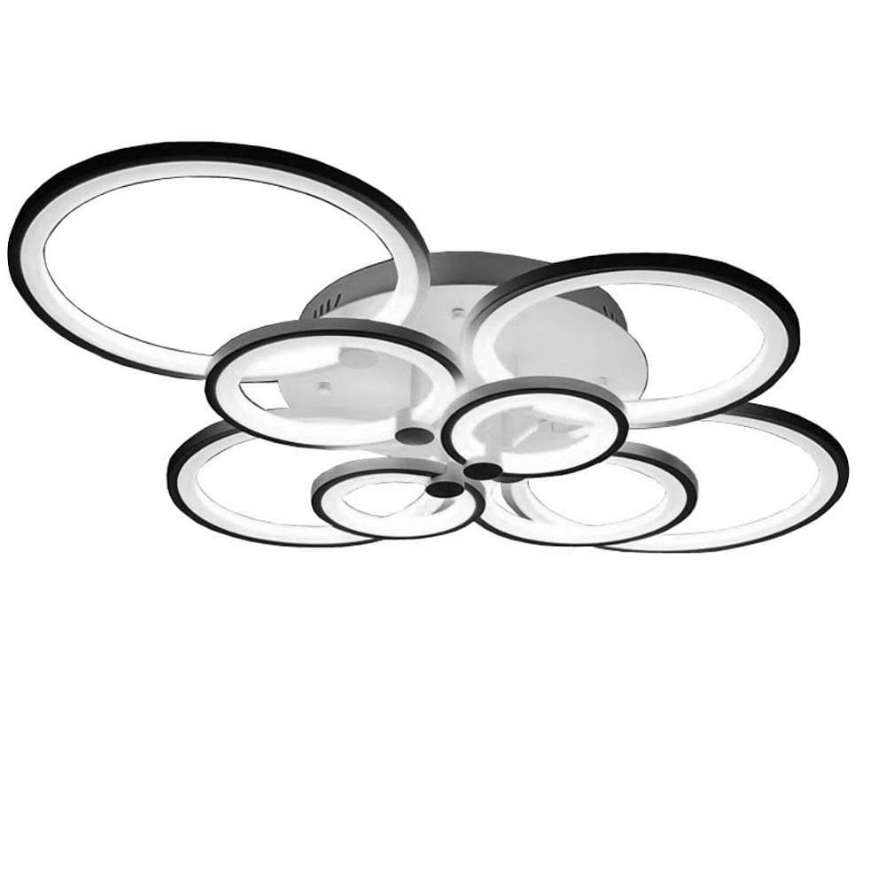Ripple Overlapping Ring LED Ceiling Light Modern Semi Flush Mount for Low Ceilings