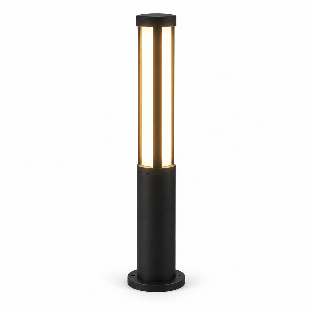Nordal Cylindrical LED Bollard Light Modern Outdoor Pathway and Landscape Lighting