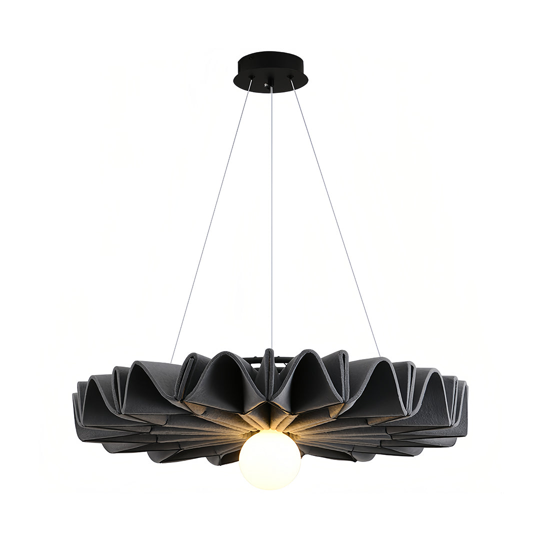 Hush acoustic felt pendant light dark charcoal