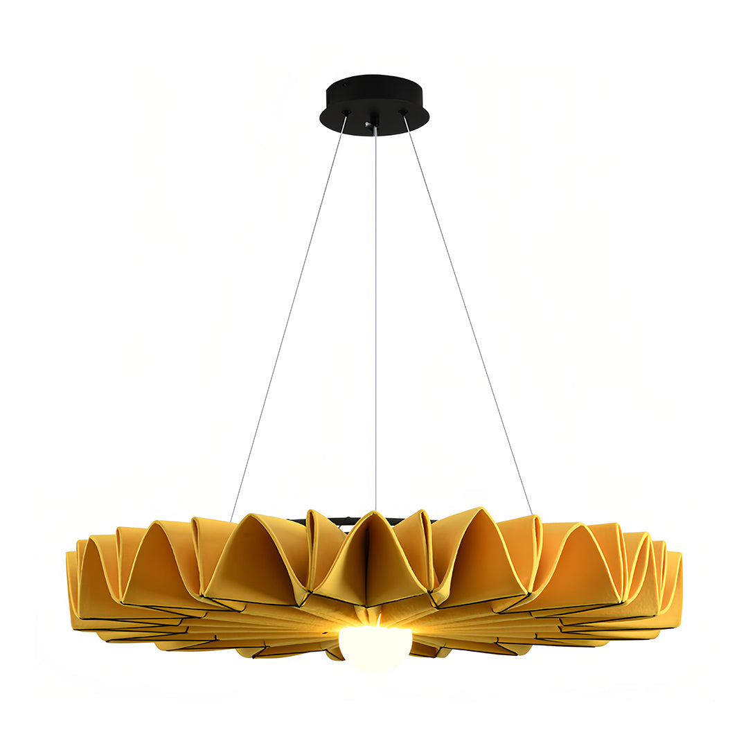 Hush acoustic felt pendant light dark yellow