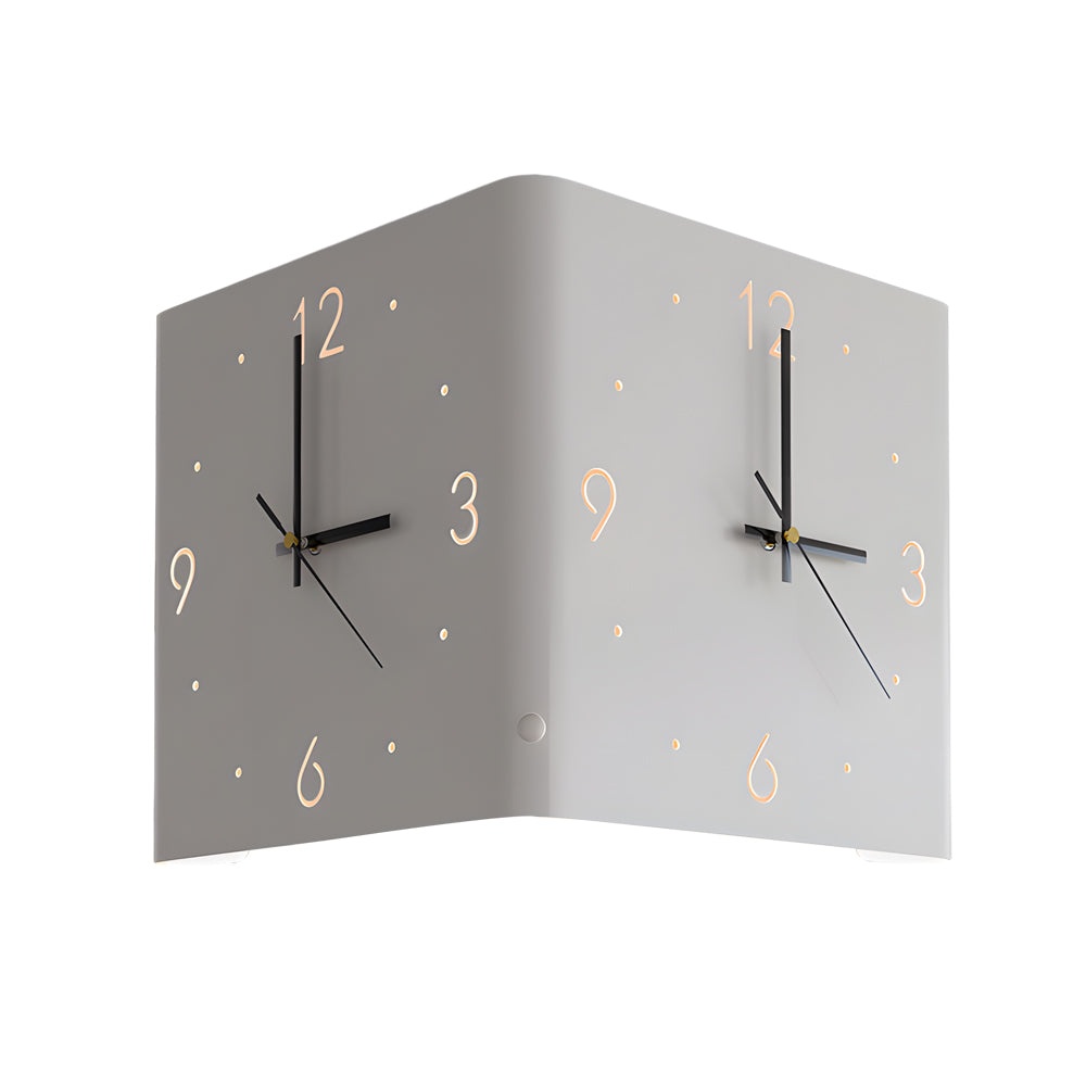 Tempo Backlit Wall Clock Lamp Modern Silent LED Clock Light with USB Charging