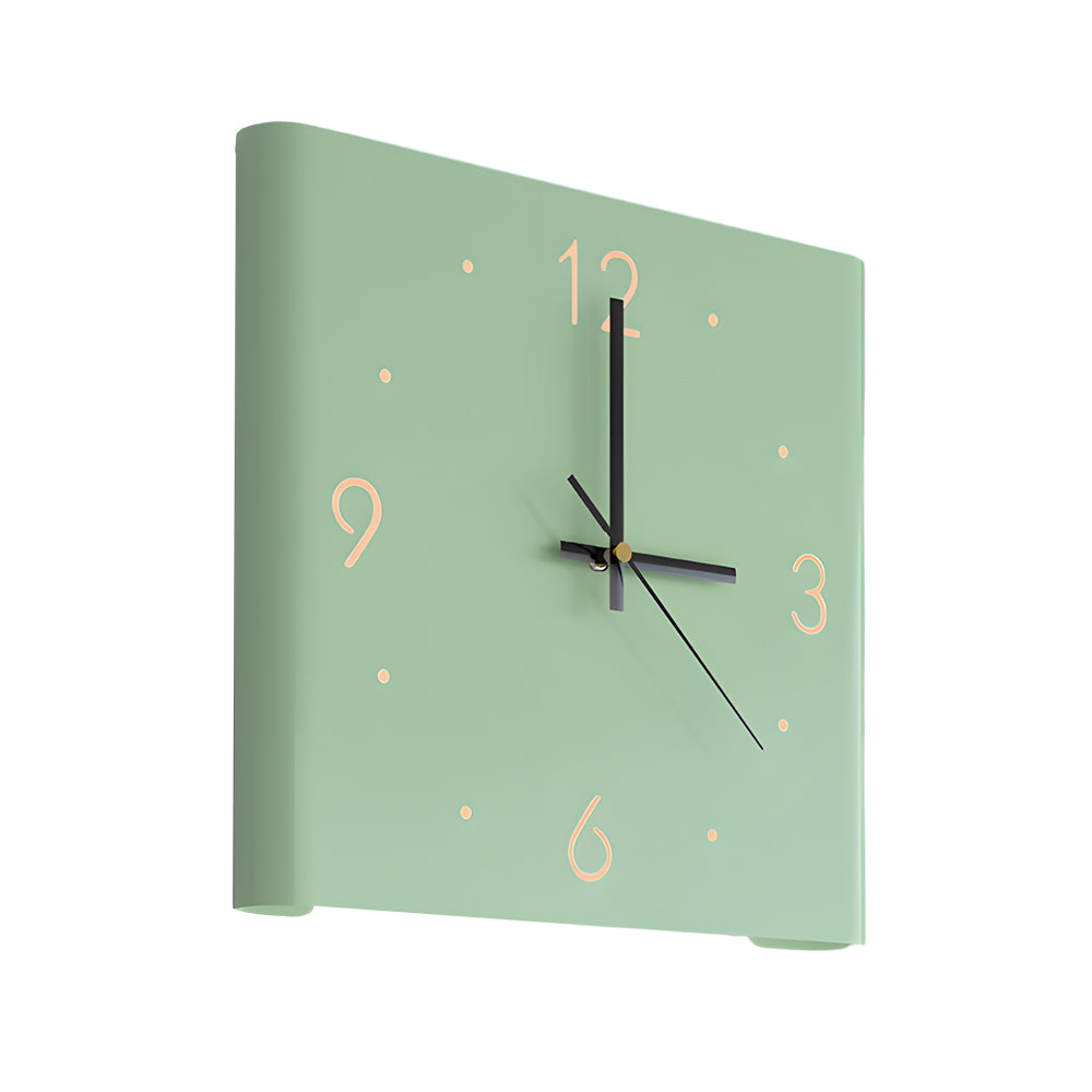 Tempo Backlit Wall Clock Lamp Modern Silent LED Clock Light with USB Charging