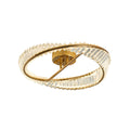 Mobius Gold Ring Crystal Flush Mount Ceiling Light Luxury LED