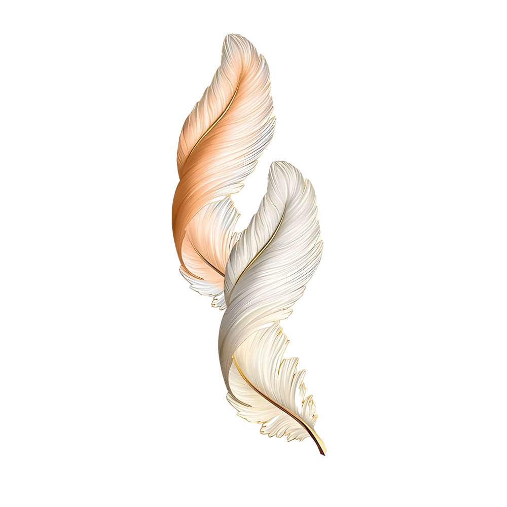 Plumage Backlit Feather Wall Decor Light LED Wall Art with Remote