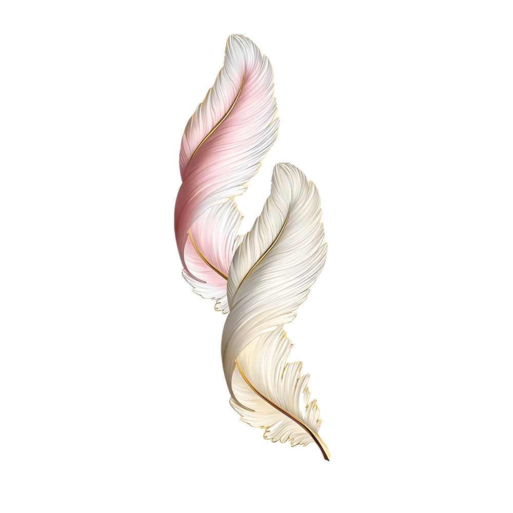 Plumage Backlit Feather Wall Decor Light LED Wall Art with Remote