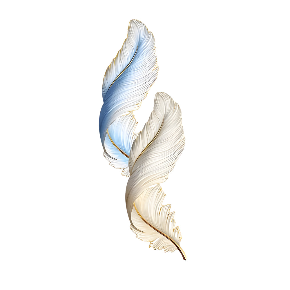 Plumage Backlit Feather Wall Decor Light LED Wall Art with Remote