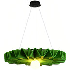 Hush acoustic felt pendant light forest green