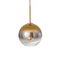 Bulle Glass Globe Pendant Light Modern Single Ball Hanging Light in Gold or Silver