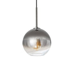 Bulle Glass Globe Pendant Light Modern Single Ball Hanging Light in Gold or Silver