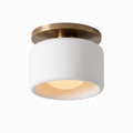 Perla flush mount ceiling light on a white background