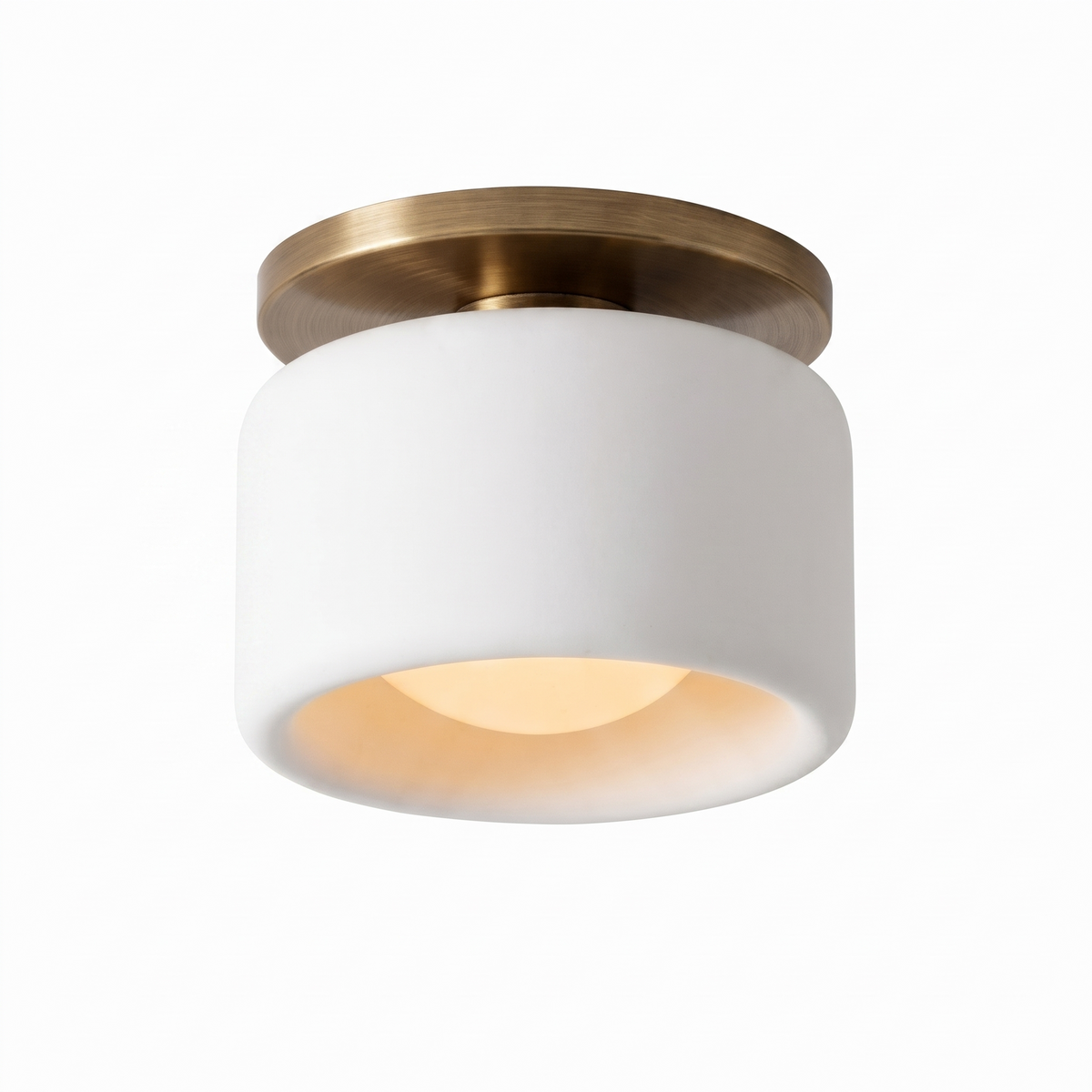 Perla flush mount ceiling light on a white background