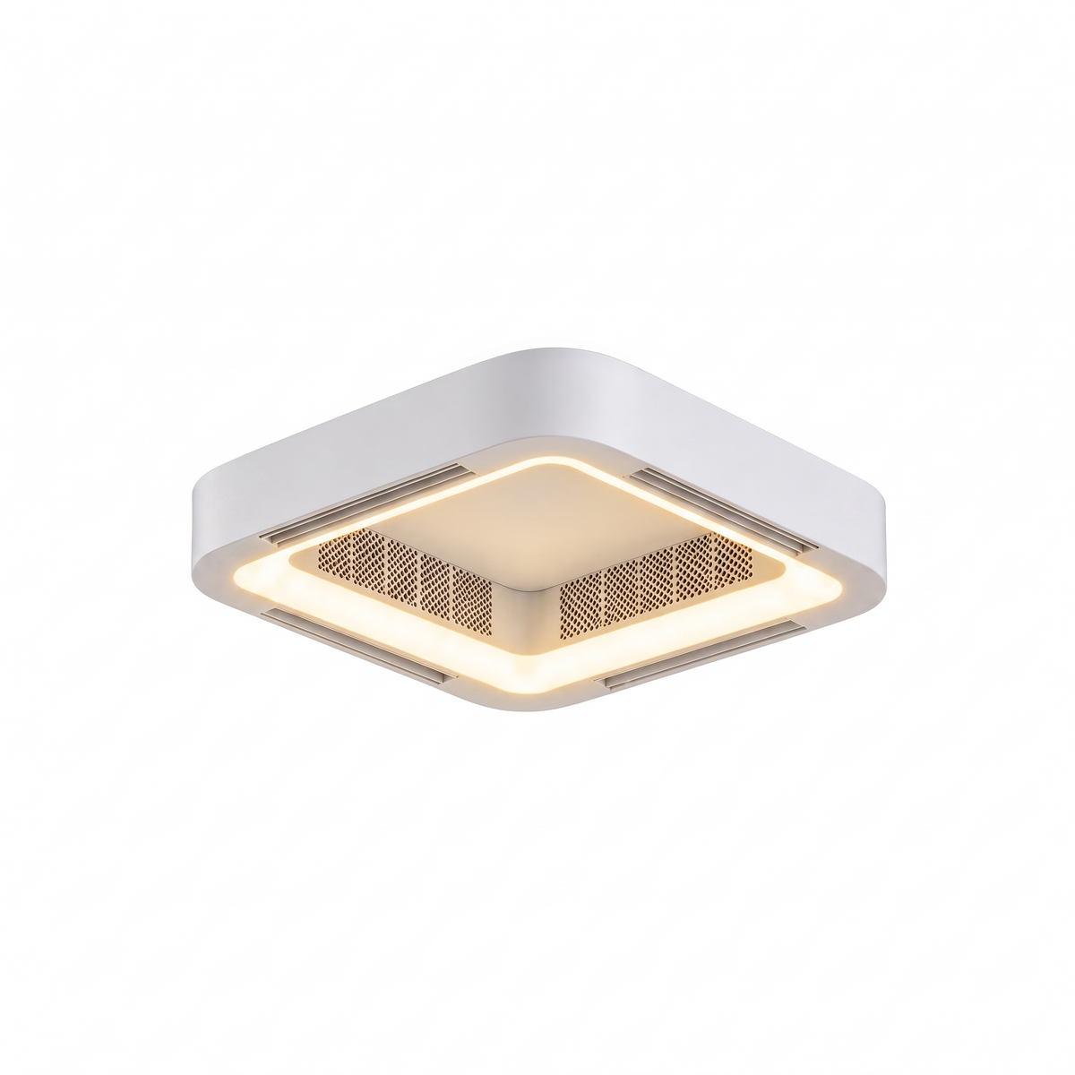 Aeris low profile bladeless ceiling fan on a white background