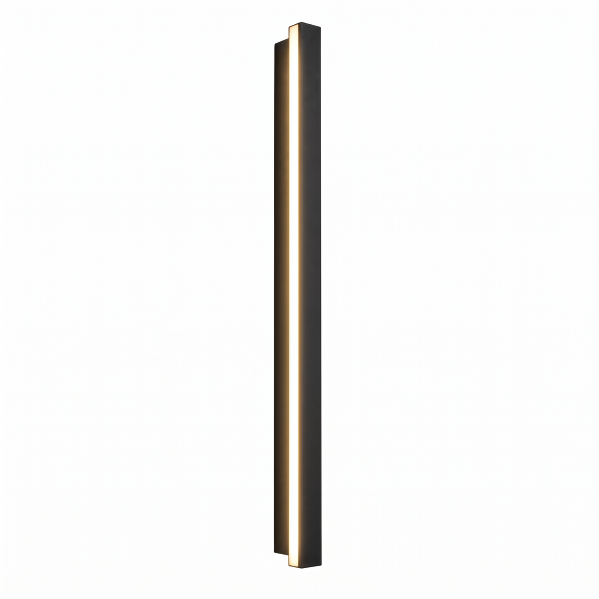 Lumea black linear LED outdoor wall light on a white background