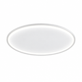 White slim round LED circle ceiling light on white background