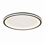Black slim round LED circle ceiling light on white background