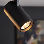 Focus surface-mount narrow-beam LED spotlight close-up detail lit up