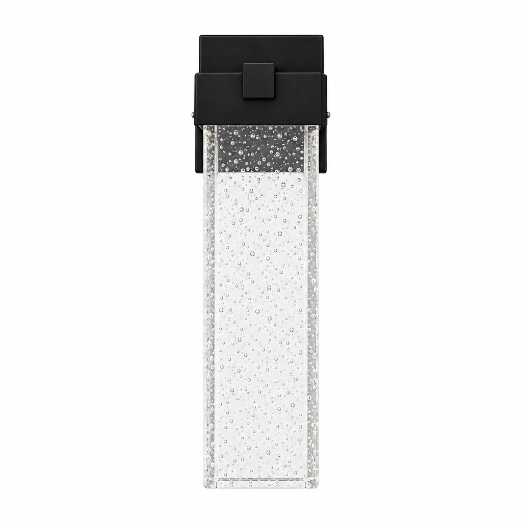 Bolla seeded crystal wall light on white background