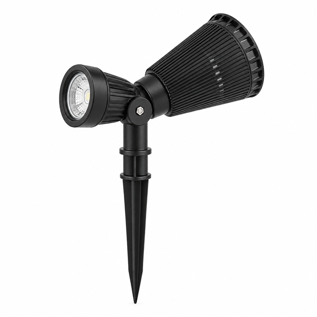 Solis solar spotlight on white background