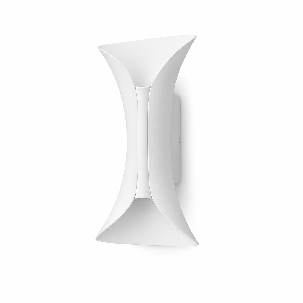 Curva wall light White on white background