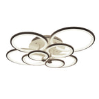 Ripple Overlapping Ring LED Ceiling Light Modern Semi Flush Mount for Low Ceilings