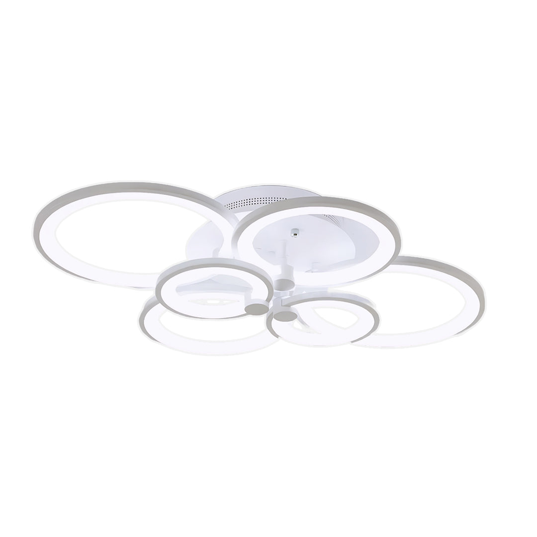 Ripple Overlapping Ring LED Ceiling Light Modern Semi Flush Mount for Low Ceilings