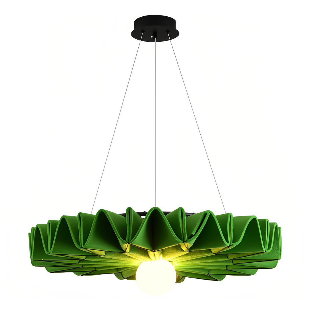 Hush acoustic felt pendant light lime green