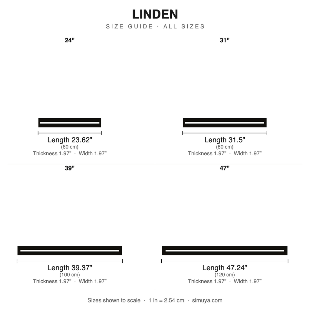 Linden Long LED Wall Sconce Modern size chart all sizes with dimensions