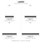 Linden Long LED Wall Sconce Modern size chart all sizes with dimensions