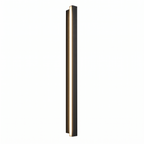 Lumea black linear LED outdoor wall light on a white background