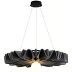 Hush acoustic felt pendant light black pleated shade