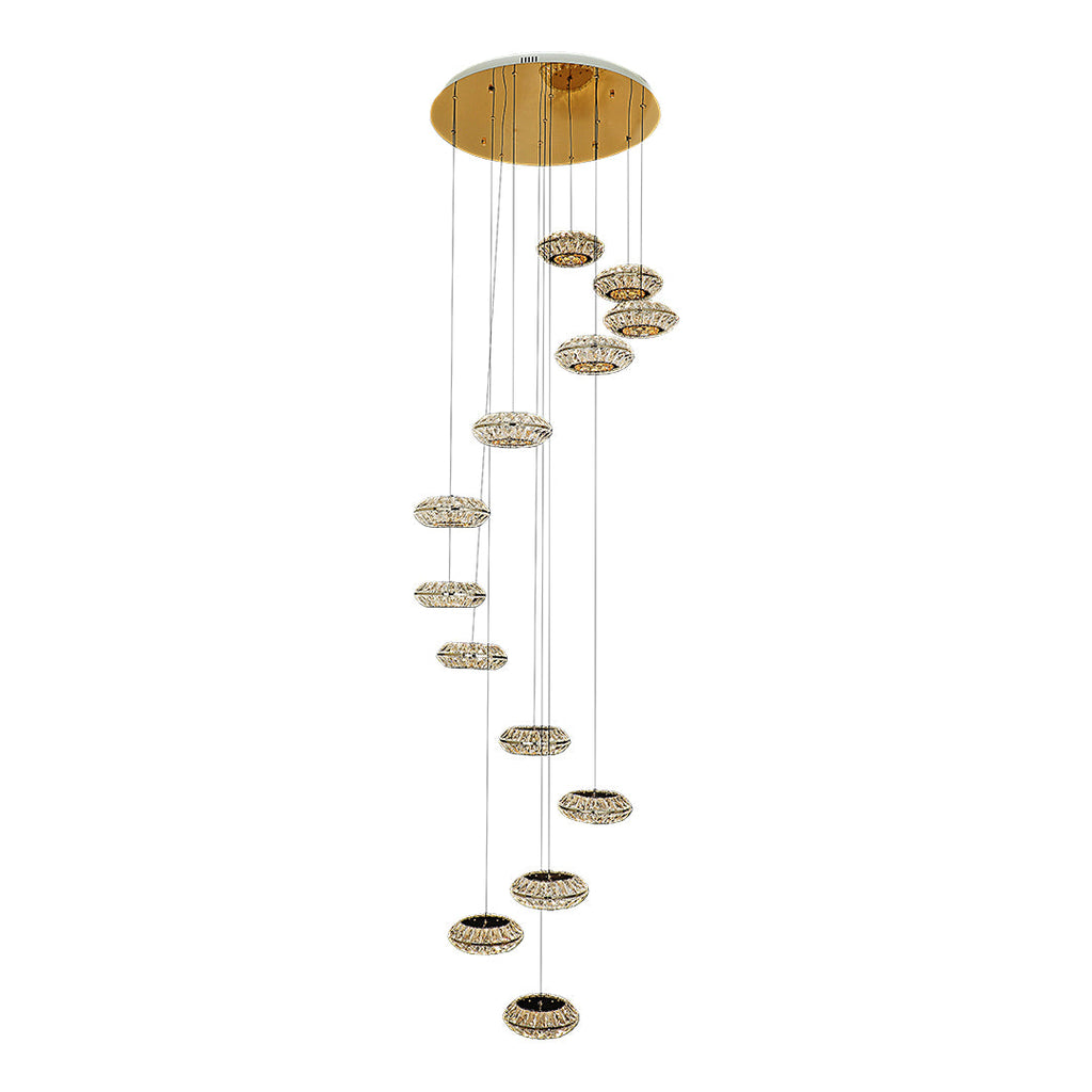 Milano Italian Crystal Chandelier 13-Light Luxury Duplex Ceiling Light
