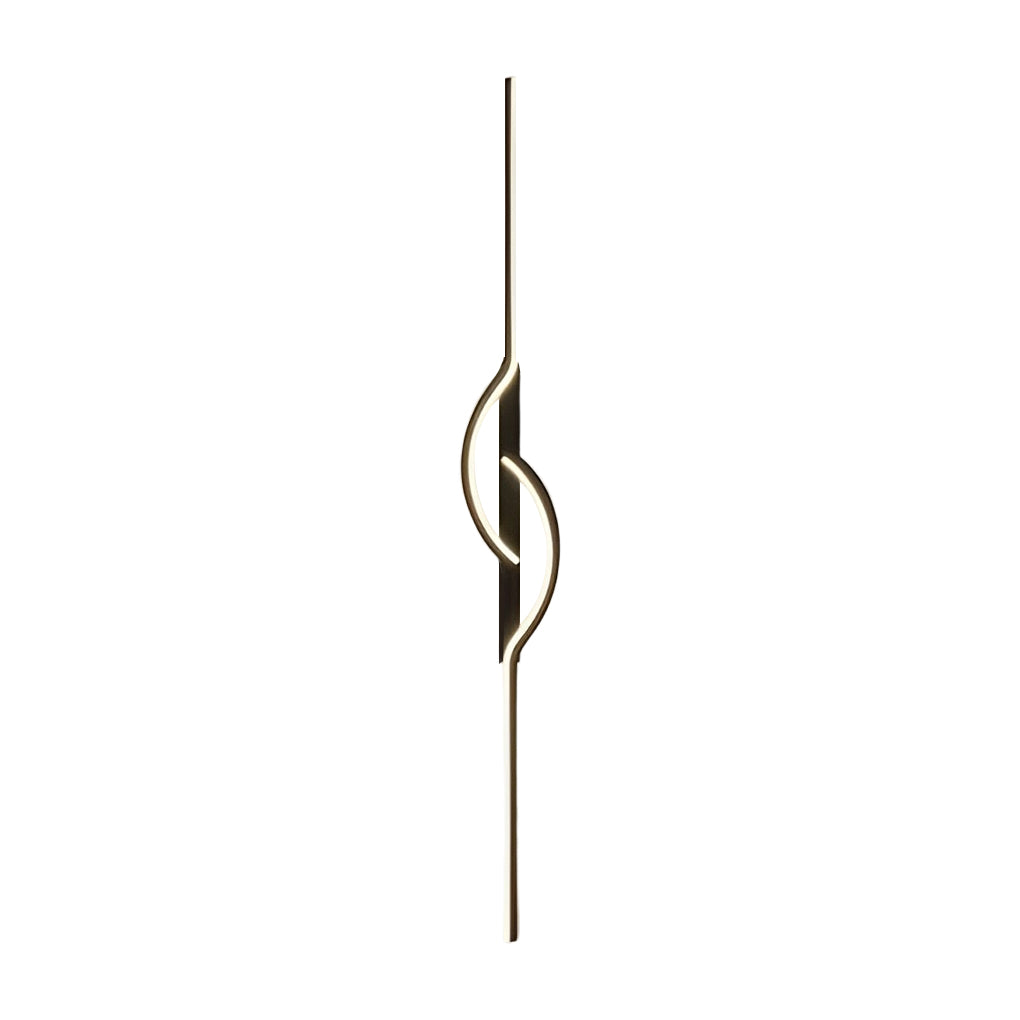 Ardent Modern Linear Wall Sconce Black Aluminum LED Wall Light with Dimming