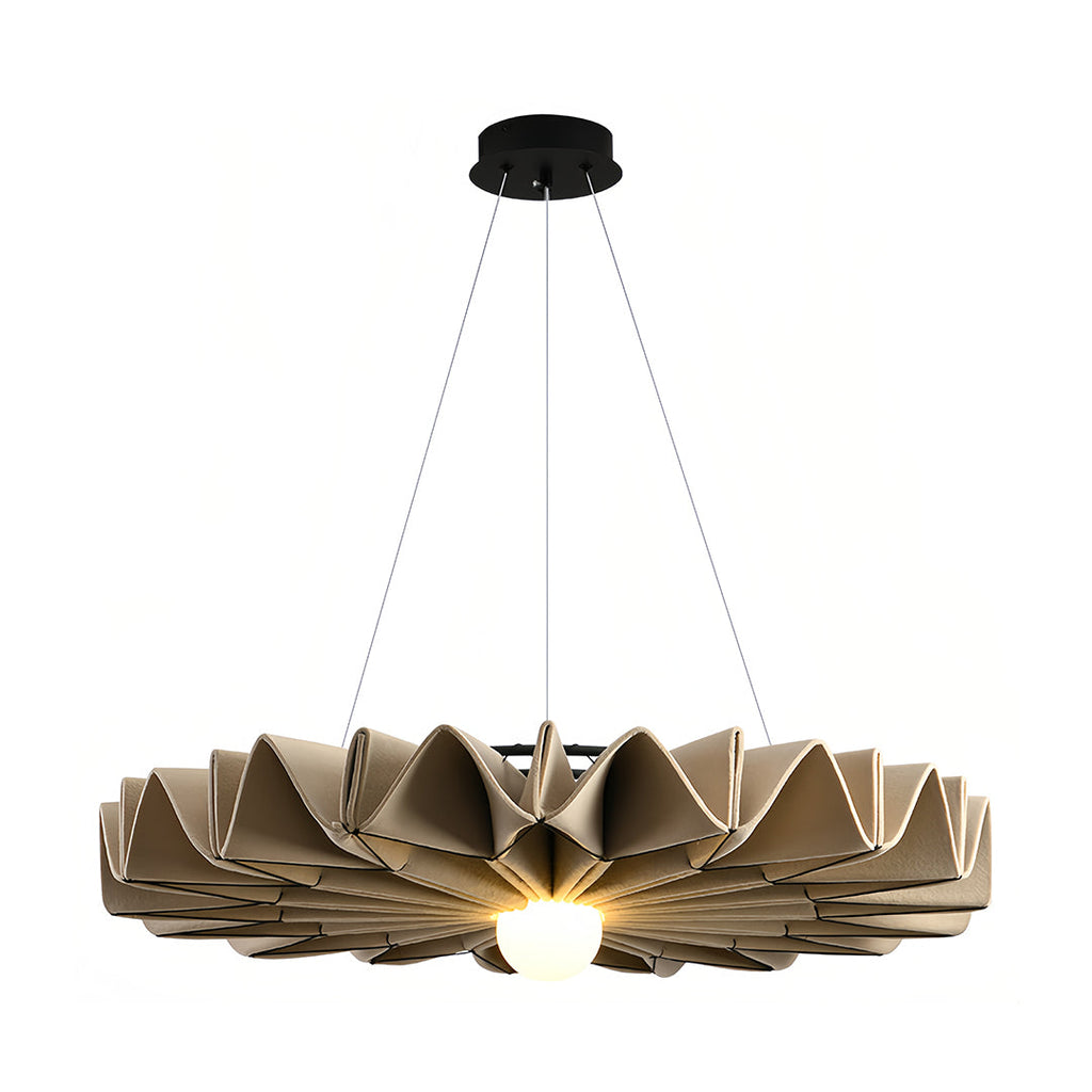 Hush acoustic felt pendant light light beige tiered