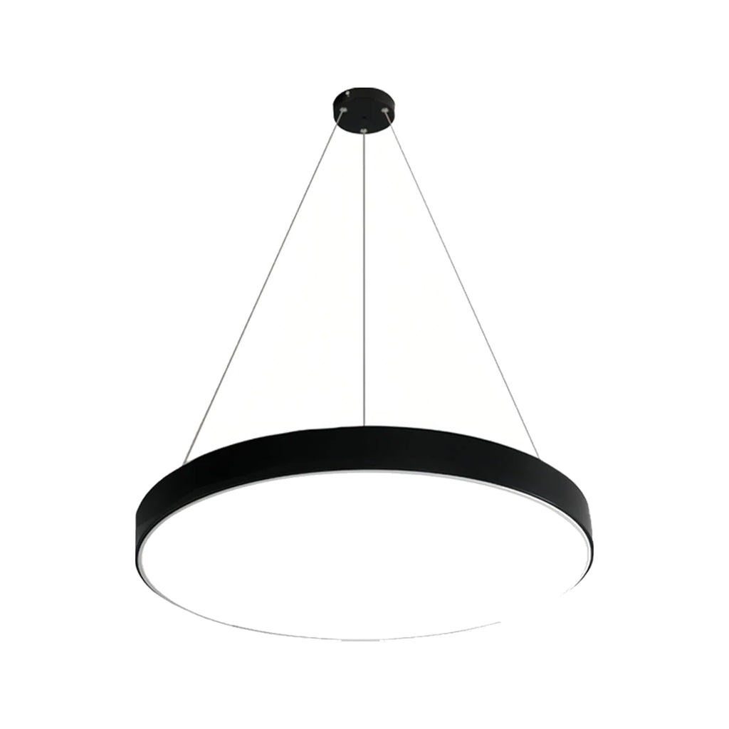 Orbis LED ring pendant light in black