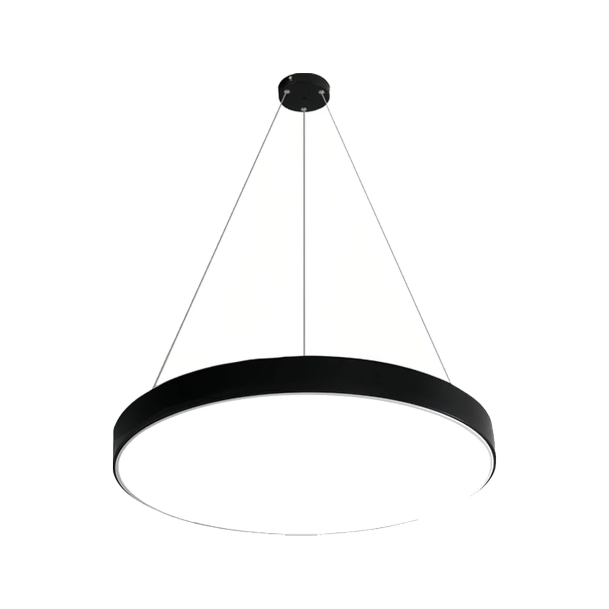 Orbis LED ring pendant light in black
