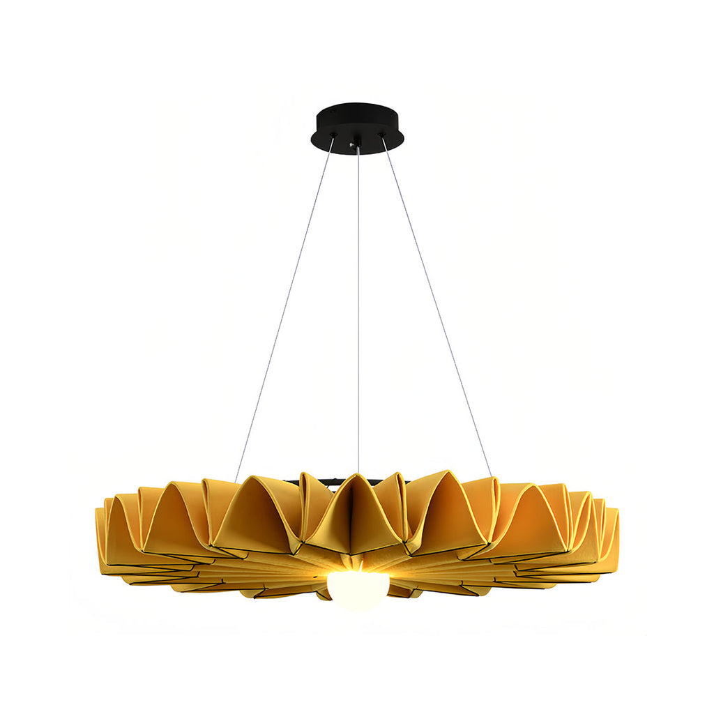 Hush acoustic felt pendant light golden